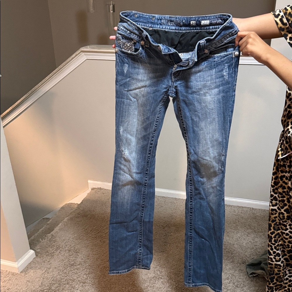 Miss Me Straight Leg Blue Jeans